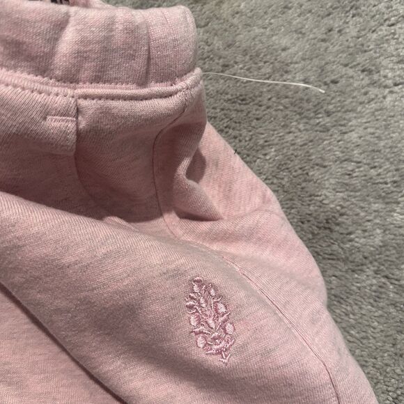 Free People For The Win Joggers Sweatpants XS High Rise Fleece Lined Candy Pink - Picture 5 of 8